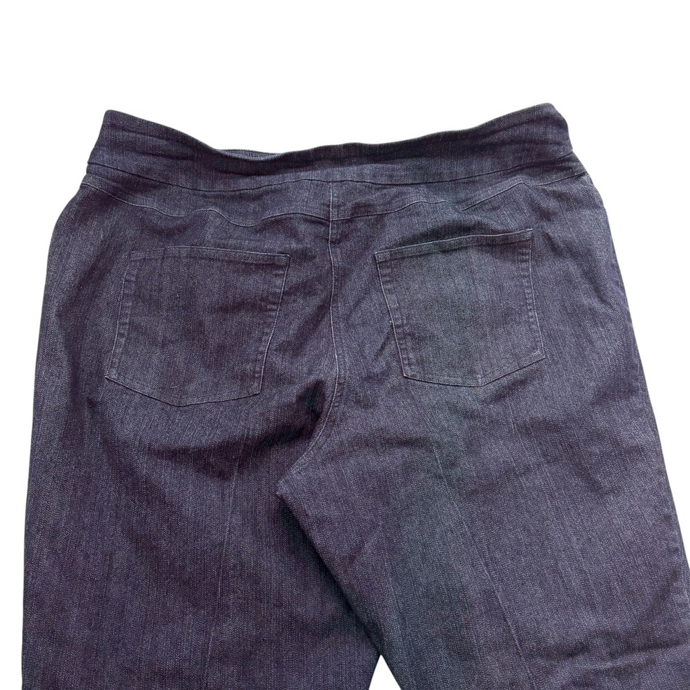 Coldwater Creek Womens Jeans 18W Denim Trouser Blue Stretch Pull On Wide Leg Leg - Picture 4 of 13